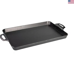 15,5x10,5" Gewürzte Gusseisen Backform mit zwei Griffen für gleichmäßiges Kochen - Bild 1 von 2