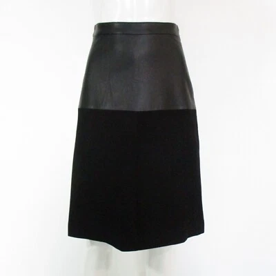 IMPRESIONANTE FALDA MUJER REISS HAYDEN CUERO Y GAMUZA BLOQUE NEGRO HASTA LA RODILLA 4 6 Foto 1 de 4