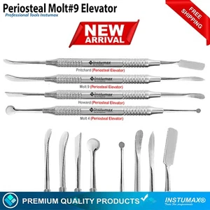 4Pcs Implant Surgical Periosteal Elevators Dental Prichard Molt Sinus Lift Tools - Picture 1 of 5