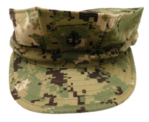 US Navy Utility Cap 7 1/8 AOR2 NWU III Woodland Camo Midshipman Mütze Uniform NEU - Bild 1 von 6