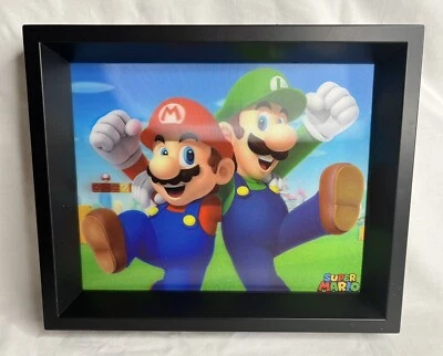 Super Mario Bros. Hologram 3D Picture Box 9x11 Nintendo Official 2017 Game Art - Image 1 of 2