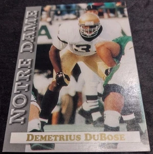 Notre Dame Fighting Irish Team 1992 edición Demetrius DuBose #3 lb Seattle WA raro - Imagen 1 de 3