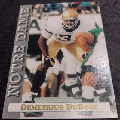 1992 Notre Dame Fighting Irish Team Issue Demetrius DuBose #3 LB Seattle WA Rare - Image 1 of 3