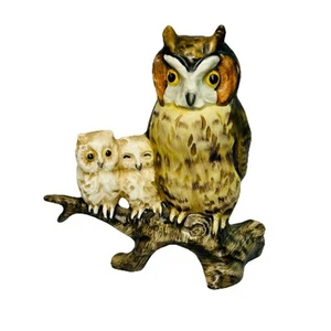 Goebel Owl Family on Branch Figurine Owlets Vintage West Germany 4.5" - Picture 1 of 9