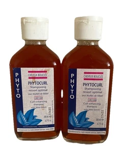 2X PHYTO Phytocurl Ressort Optimal Curly Hair  Shampoo 6.7 Oz Each Blemished - Picture 1 of 2