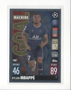 2021-22 Topps Match Attax UEFA Champions League #151 Kylian Mbappe Goal Machine  - Picture 1 of 2