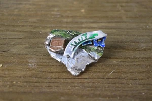 Zermatt Switzerland Souvenir Pin Brooch Silver Tone Enamel Alpine Mountain - Picture 1 of 3