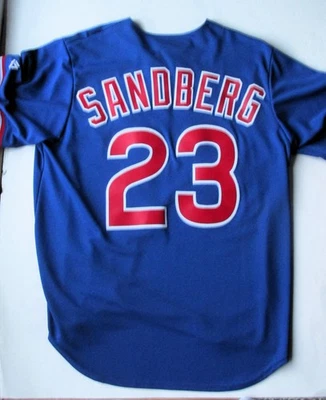 NUEVA Camiseta Ryne Sandberg #23 Azul Para Hombre Grande Cooperstown RARA 1995 Foto 1 de 4