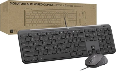Logitech Signature MK625 Slim Wired Keyboard Mouse Combo Optical Wired USB-C - Image 1 of 4