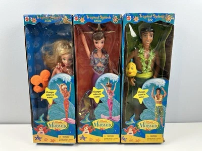 Vintage Disney The Little Mermaid Tropical Splash Attina Arista Eric Mattel 1997 - Image 1 of 4