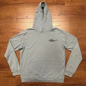 Mollusk Hoodie Sweater Mens M Blue Pullover Sweatshirt Dolphin USA Beach Fish - Picture 1 of 15