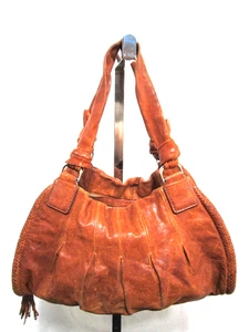 Cole Haan Phoebe Med. Sz. Brown Leather Triple Zip Shoulder Satchel Purse - Picture 1 of 13