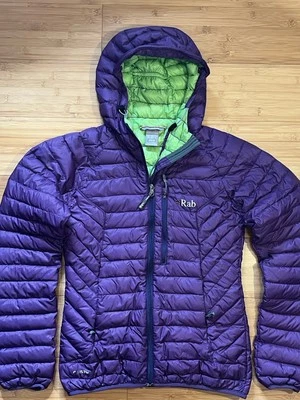 Women’s Size XS UK 8 RAB Pertex Microlight Alpine Purple Zip Down Puffer Jacket - Image 1 of 4