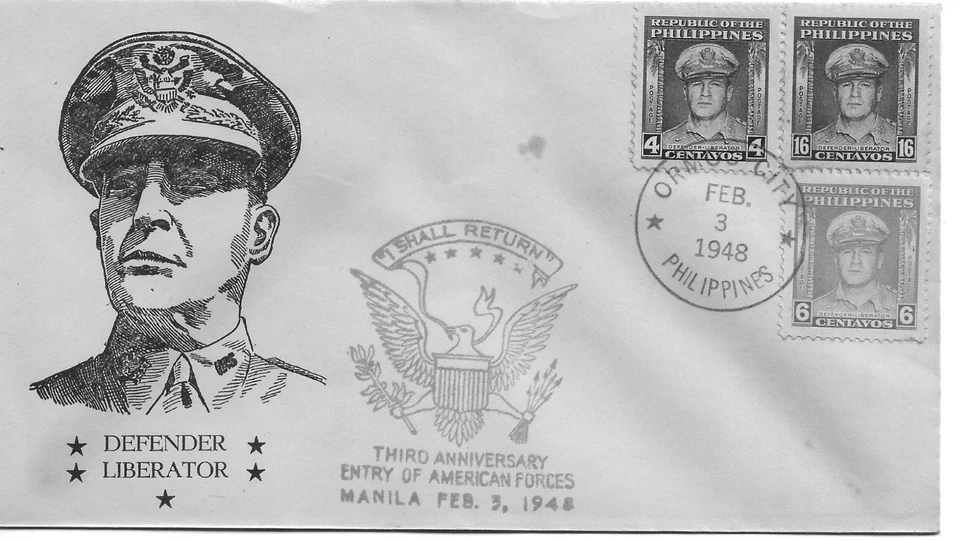1948 FDC, MacARTHUR PHILIPPINES COMBO COVER - Image 1 of 1