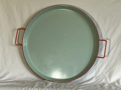 Hearth & Home W/Magnolia Powder Coated Metal Serving Tray Blue/Green Orange 18" - Image 1 of 4