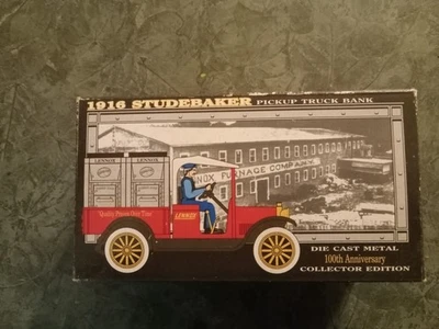 LIBERTY CLASSIC LENNOX 1916 STUDEBAKER PICKUP COIN BANK w/ KEY  - Image 1 of 4