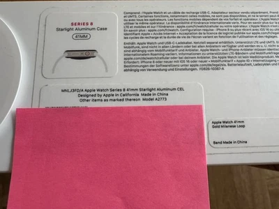 Apple Watch Series 8 41mm Starlight Aluminium GPS LTE Cellular - Bild 1 von 4