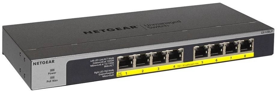 NETGEAR - 8 Port Gigabit Ethernet PoE+ Unmanaged Desktop Switch, 60W - Image 1 of 1
