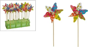 Mini Windräder 6 St. Windrad bunt 38 cm Windmühle - Bild 1 von 1