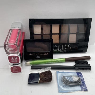 Lot Maybelline Nude Rraw Ruby Define A Line Fuchsia Revolution flush Lipstick - Image 1 of 4