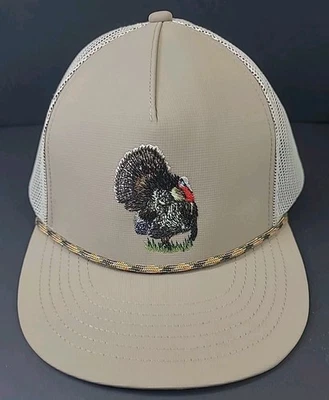 Vortex Men's Full Strut Turkey Khaki Hat OSFM Camp Rope Hunting Tom Jake Hen  - Image 1 of 4