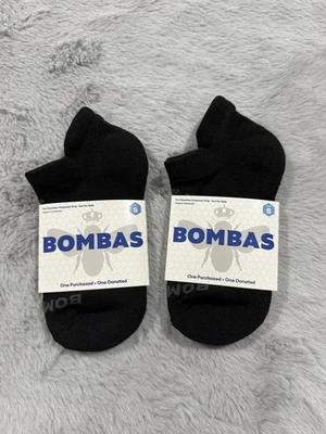 Bombas Socks Womens Small Black No Show Blister Tab Cushioned Footbed Pair - Image 1 of 2