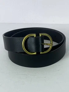 AMERICAN EAGLE Women’s Belt Sz S Genuine Cow Leather Brass Colored Buckle - Picture 1 of 7