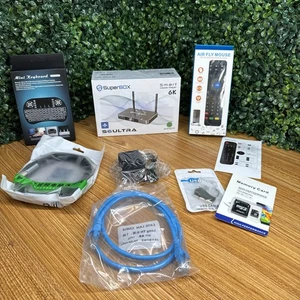 SUPERBOX S6 ULTRA BOX Media Player 4GB+128GB + USB Flash Drive, Keyboard, Cable - Picture 1 of 9