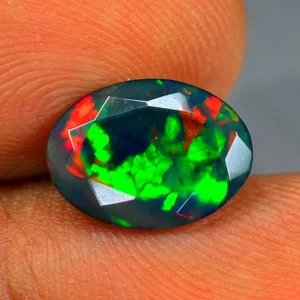 1.43Ct Fabulous 3D Multi Color Flash Natural Solid Welo Black Fire Opal - Picture 1 of 1