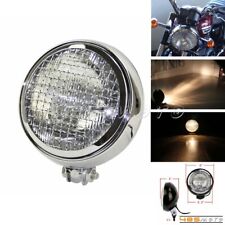 5.75'' Motorcycle Headlight Amber Light Lamp Grill Cover Bottom Mount for Harley