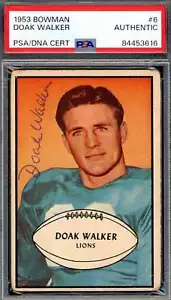 Doak Walker PSA DNA Vintage Signed 1953 Bowman Autograph - Picture 1 of 1