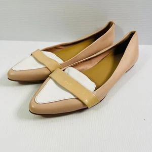 Wittner Ladies Slip On Leather Flats Light Pink, Tan and White Size EU40 AU9 - Picture 1 of 8