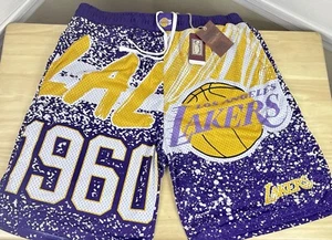 Mitchell & Ness NBA Los Angeles Lakers Jumbotron Purple/Gold Shorts - Men’s 2XLB - Picture 1 of 4