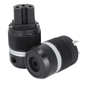 Enchufe conector IEC Monosaudio cobre puro chapado en rodio enchufe de alimentación de CA GHB - Imagen 1 de 28