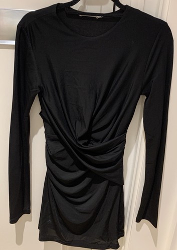 Abito nero manica lunga T di Alexander Wang