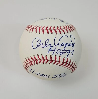 Orlando Cepeda SF Giants Signed ROMLB Stat Baseball AUTOGRAPH 5 Inscriptions PSA - Image 1 of 4