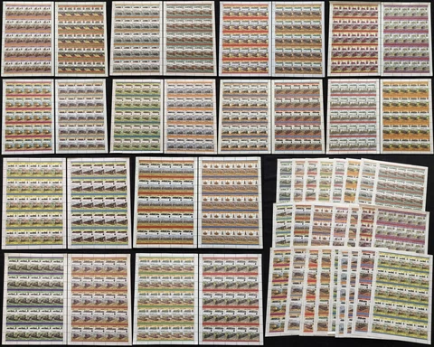 ST VINCENT Grenadines TRAINS Locomotives Sheets x 24 MNH(1200 Stamps) BLK13 Cover