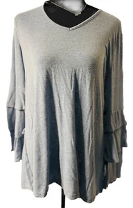 Monoreno Blue Bell sleeve Tunic Size Medium - Picture 1 of 7