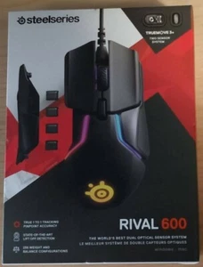 SteelSeries Rival 600 Optical RGB Gaming Mouse Adjustable Weight - LIKE NEW - Picture 1 of 1
