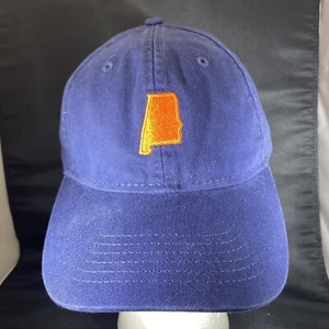 Alabama State Outline Snapback Hat/Baseball Cap 100% Cotton Blue - Picture 1 of 10