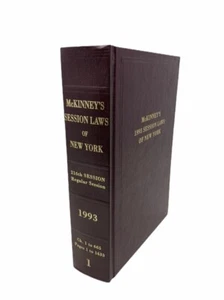 McKinneys SESSION LAWS NEW YORK 1993 216th Ch. 1 to 665 1 - Imagen 1 de 6