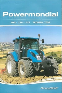 Folleto de tractor agrícola - Landini - Powermondial 100 110 115 Techno - 2009 (F8155) - Imagen 1 de 1