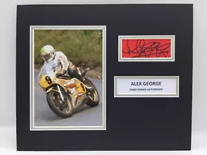 RARE Alex George Isle Of Man TT Signed Photo Display + COA AUTOGRAPH IOM TT - Picture 1 of 3