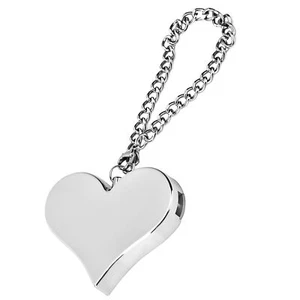 Silver 130DB Heart Shape Personal Security Alarm Keychain Emergency Self Def Fit - Picture 1 of 23