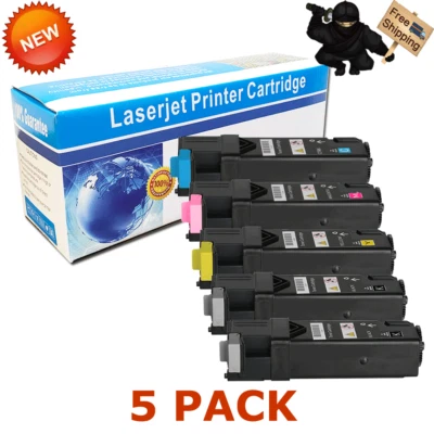 Juego de 5 cartuchos de tóner color negro PK 2130 para Dell 2130cn 2135cn 2130 2135 Foto 1 de 3