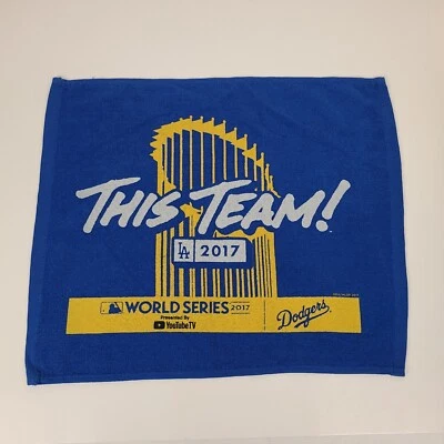 Los Angeles Dodgers Rally Towel 2017 World Series Game 1 This Team SGA Souvenir - Image 1 of 4