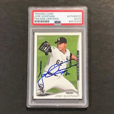 2014 Topps Gypsy Queen #315 Jose Quintana Signed Card PSA Slabbed Auto White Sox - Image 1 of 2