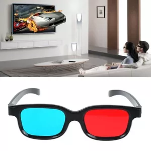 Gafas 3D de marco negro rojo azul para película anaglífica dimensional DVD bonitas - Imagen 1 de 11