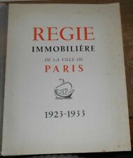 Régie Immobilière de la Ville de Paris 1923-1933 | Bon état