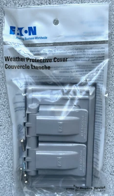 NUEVO EATON S1952 1-Gang Dúplex No Metálico Impermeable Receptáculo Cubierta Gris Foto 1 de 3